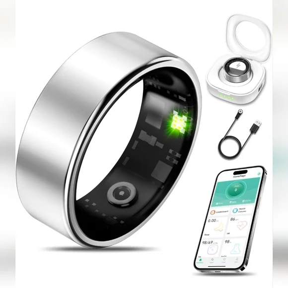 UNBRANDED Smart Ring - Silver - Size 8 - New/Sealed
